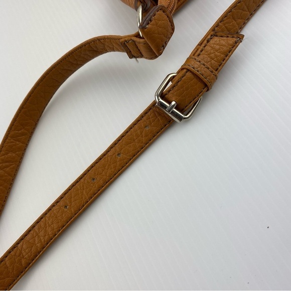 Nine West Purse Crossbody Tan Faux Leather 3 Pockets - Picture 8 of 11